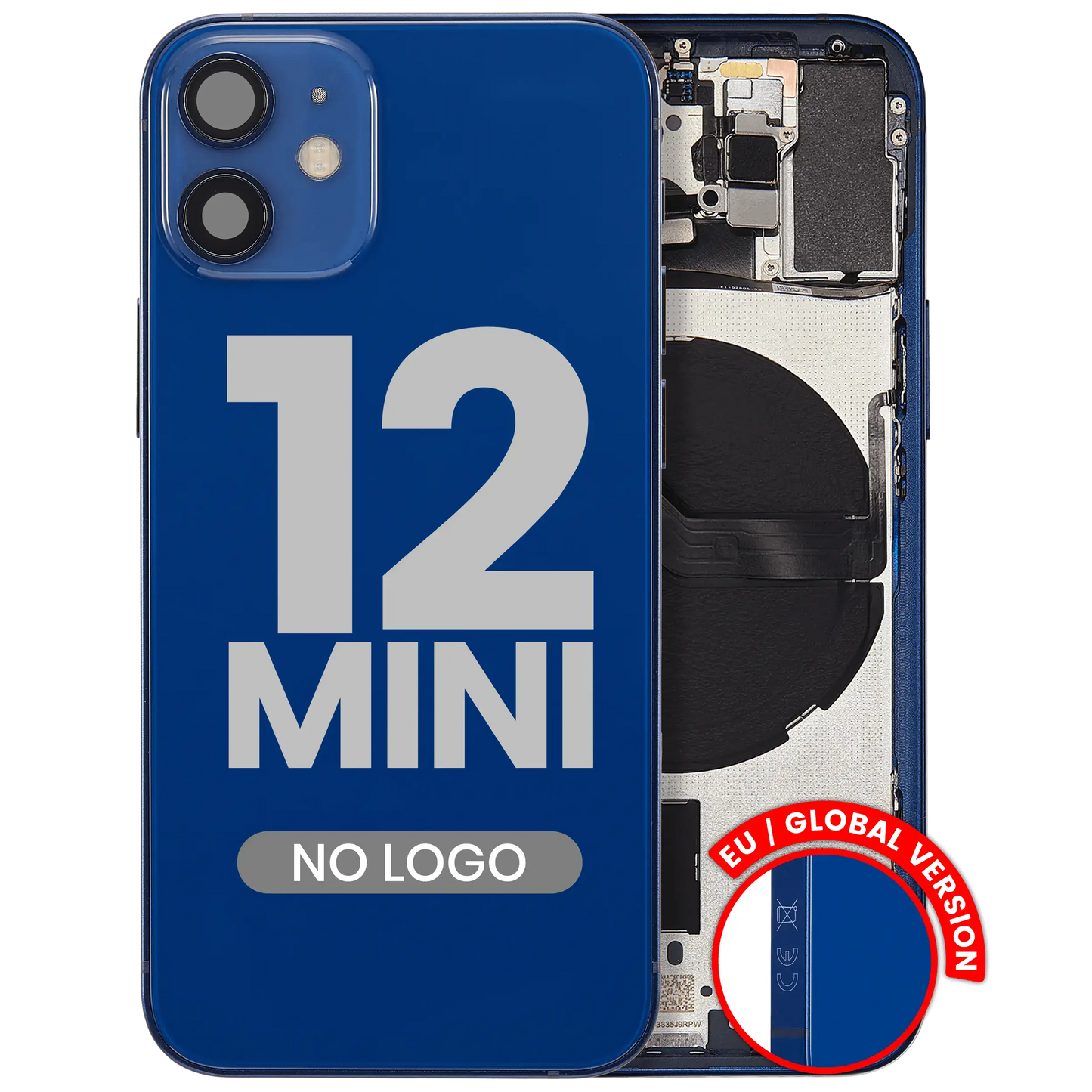Back Housing W/ Small Parts For iPhone 12 Mini (EU / Global Version) (Aftermarket Plus) (Blue)