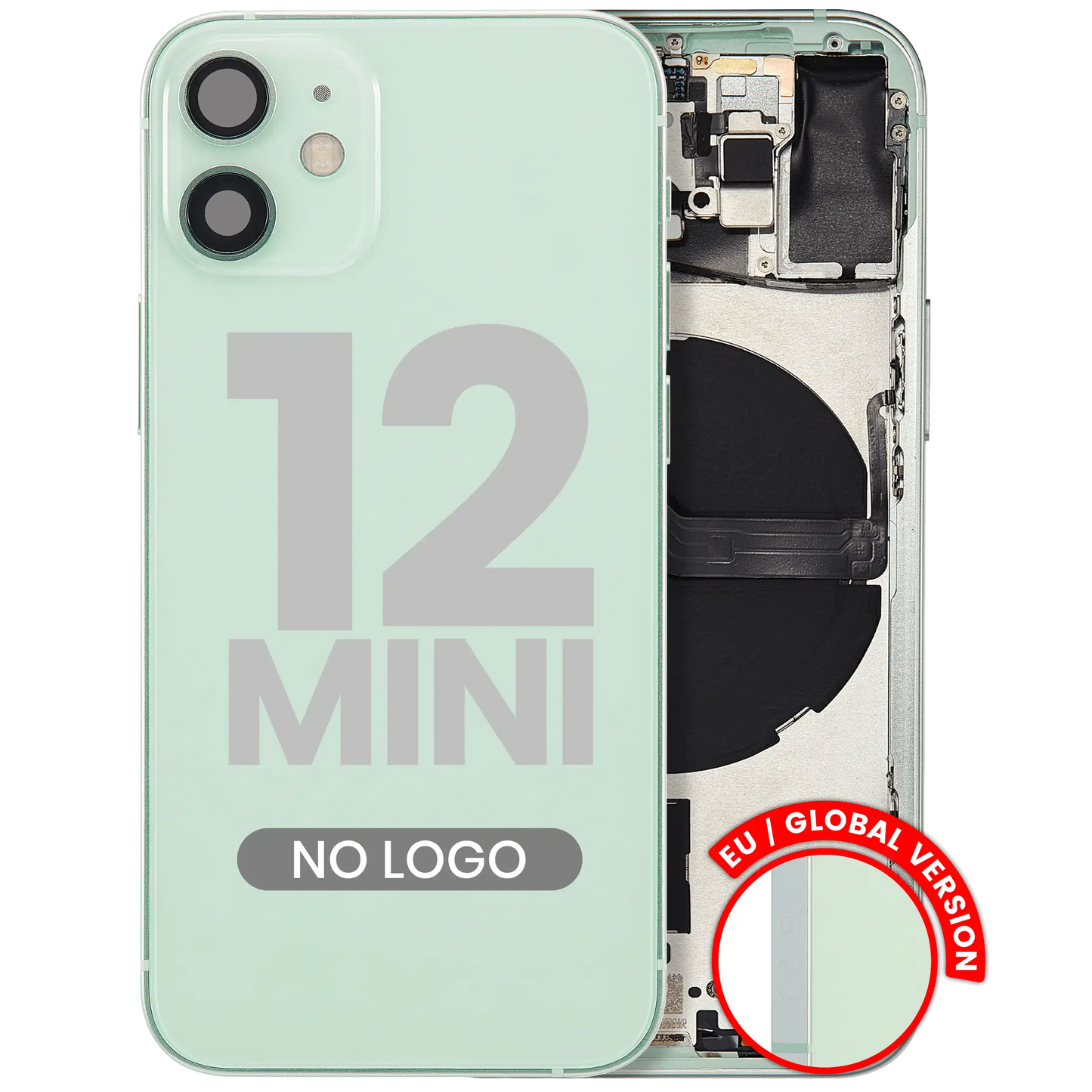 Back Housing W/ Small Parts For iPhone 12 Mini (EU / Global Version) (Aftermarket Plus) (Green)