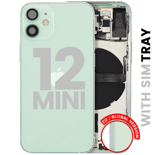 Back Housing W/ Small Parts For iPhone 12 Mini (EU / Global Version) (Used OEM Pull: Grade A) (Green)