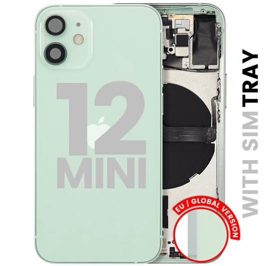 Back Housing W/ Small Parts For iPhone 12 Mini (EU / Global Version) (Used OEM Pull: Grade B) (Green)