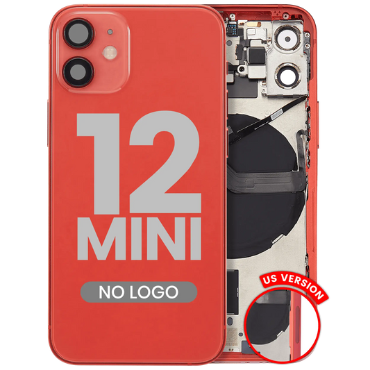 Back Housing W/ Small Parts For iPhone 12 Mini (US Version) (Aftermarket Plus) (Red)