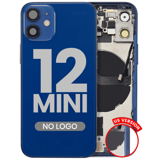 Back Housing W/ Small Parts For iPhone 12 Mini (US Version) (Aftermarket Plus) (Blue)
