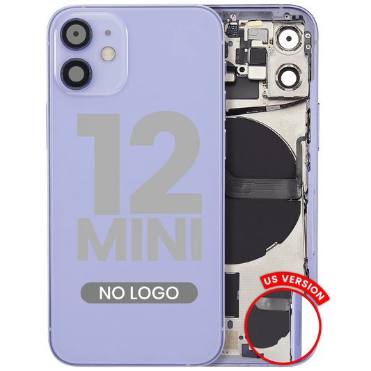 Back Housing W/ Small Parts For iPhone 12 Mini (US Version) (Aftermarket Plus) (Purple)