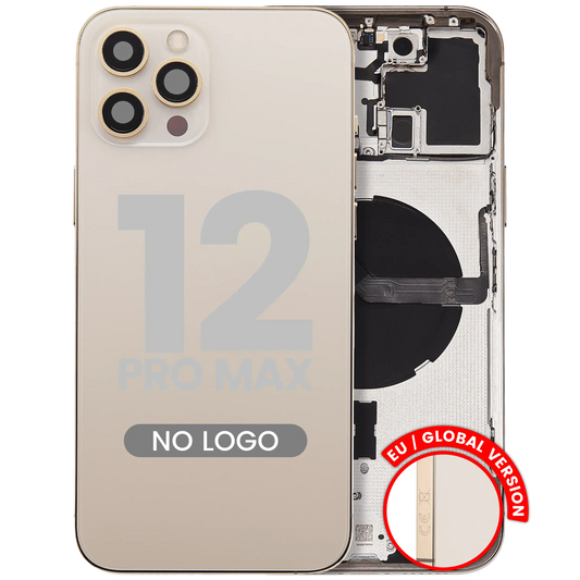 Back Housing W/ Small Parts For iPhone 12 Pro Max (EU / Global Version) (Aftermarket Plus) (Gold)