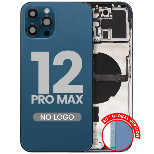 Back Housing W/ Small Parts For iPhone 12 Pro Max (EU / Global Version) (Aftermarket Plus) (Pacific Blue)