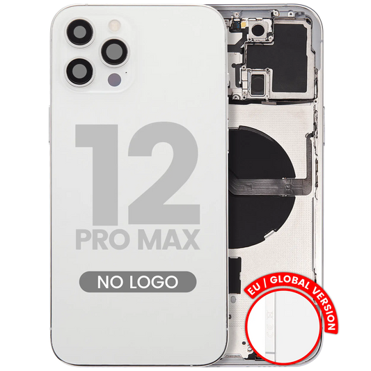 Back Housing W/ Small Parts For iPhone 12 Pro Max (EU / Global Version) (Aftermarket Plus) (Silver)