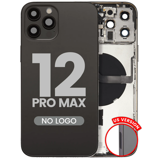 Back Housing W/ Small Parts For iPhone 12 Pro Max (US Version) (Aftermarket Plus) (Graphite)