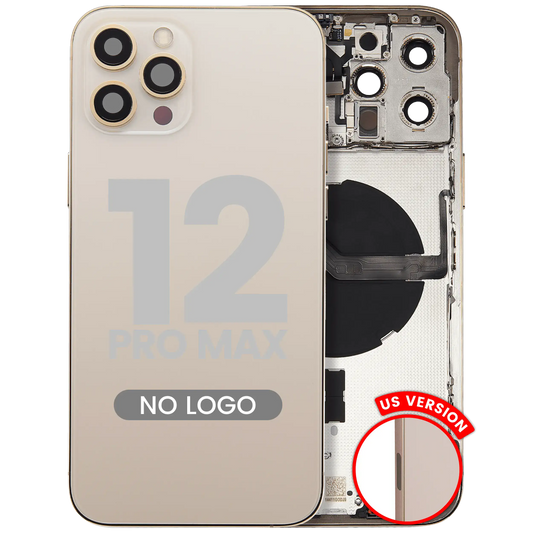 Back Housing W/ Small Parts For iPhone 12 Pro Max (US Version) (Aftermarket Plus) (Gold)