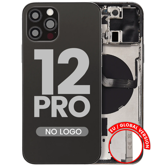 Back Housing W/ Small Parts For iPhone 12 Pro (EU / Global Version) (Aftermarket Plus) (Graphite)