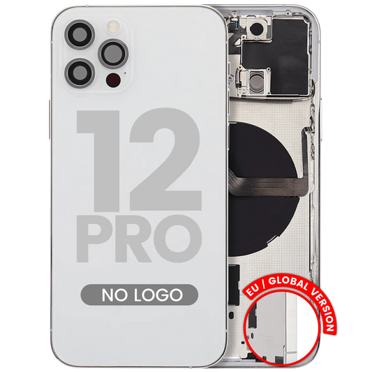 Back Housing W/ Small Parts For iPhone 12 Pro (EU / Global Version) (Aftermarket Plus) (Silver)
