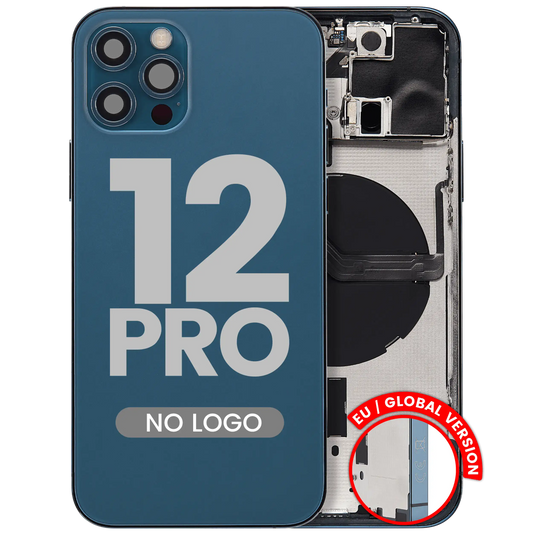 Back Housing W/ Small Parts For iPhone 12 Pro (EU / Global Version) (Aftermarket Plus) (Pacific Blue)