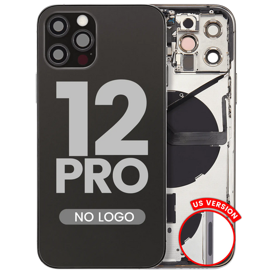 Back Housing W/ Small Parts For iPhone 12 Pro (US Version) (Aftermarket Plus) (Graphite)