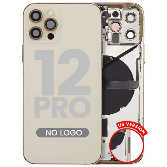 Back Housing W/ Small Parts For iPhone 12 Pro (US Version) (Aftermarket Plus) (Gold)