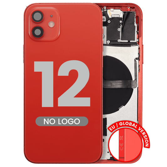 Back Housing W/ Small Parts For iPhone 12 (EU / Global Version) (Aftermarket Plus) (Red)