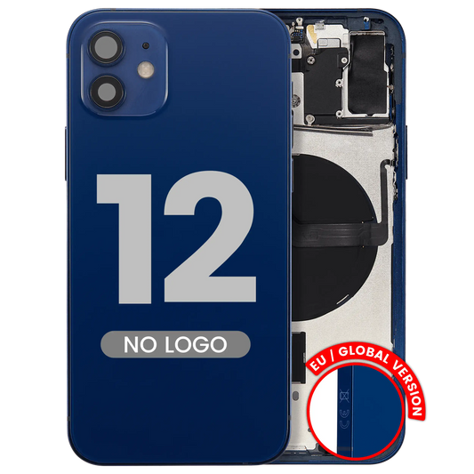 Back Housing W/ Small Parts For iPhone 12 (EU / Global Version) (Aftermarket Plus) (Blue)