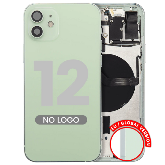 Back Housing W/ Small Parts For iPhone 12 (EU / Global Version) (Aftermarket Plus) (Green)