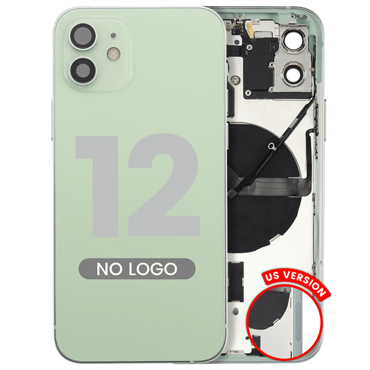 Back Housing W/ Small Parts For iPhone 12 (US Version) (Aftermarket Plus) (Green)