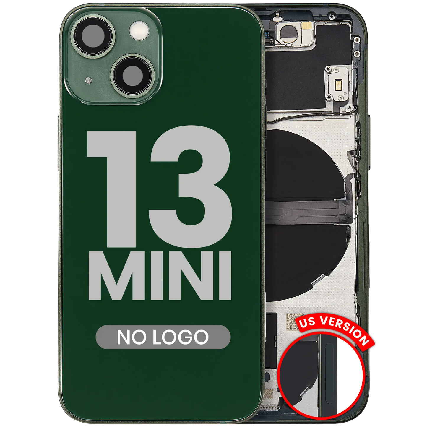 Back Housing W/ Small Parts For iPhone 13 Mini (US Version) (Aftermarket Plus) (Alpine Green)