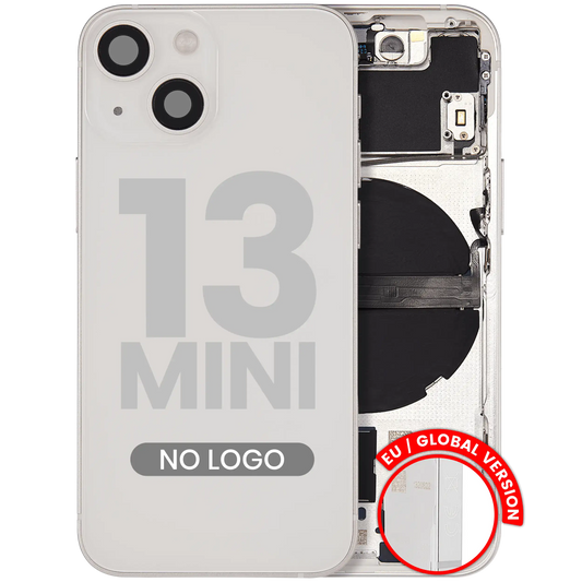 Back Housing W/ Small Parts For iPhone 13 Mini (EU / Global Version) (Aftermarket Plus) (Starlight)