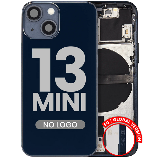 Back Housing W/ Small Parts For iPhone 13 Mini (EU / Global Version) (Aftermarket Plus) (Midnight)
