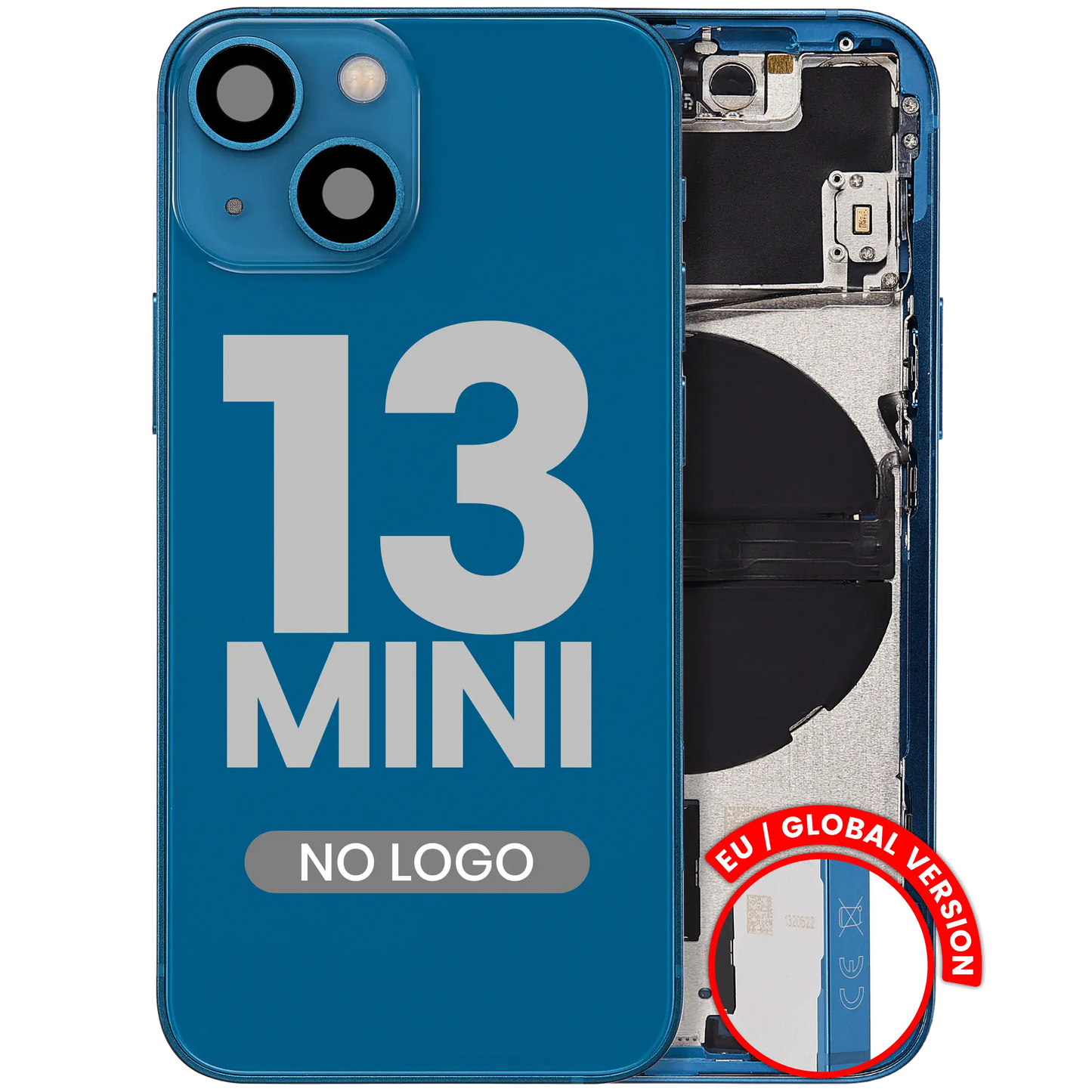 Back Housing W/ Small Parts For iPhone 13 Mini (EU / Global Version) (Aftermarket Plus) (Blue)