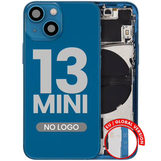 Back Housing W/ Small Parts For iPhone 13 Mini (EU / Global Version) (Aftermarket Plus) (Blue)
