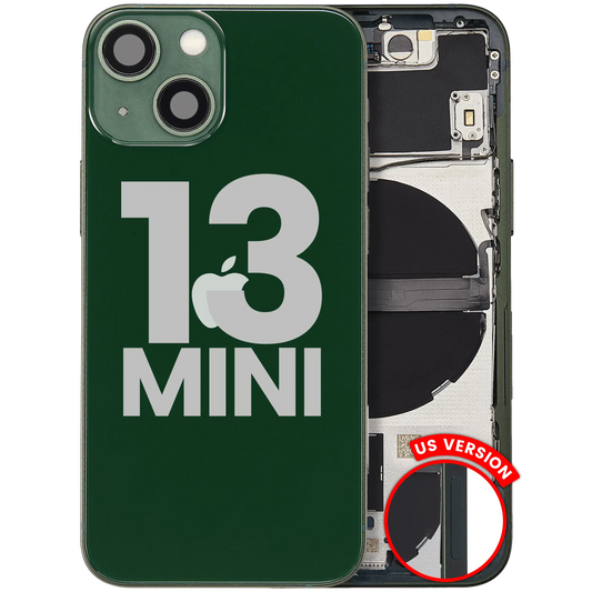 Back Housing W/ Small Parts For iPhone 13 Mini (US Version) (Used OEM Pull: Grade B) (Green)