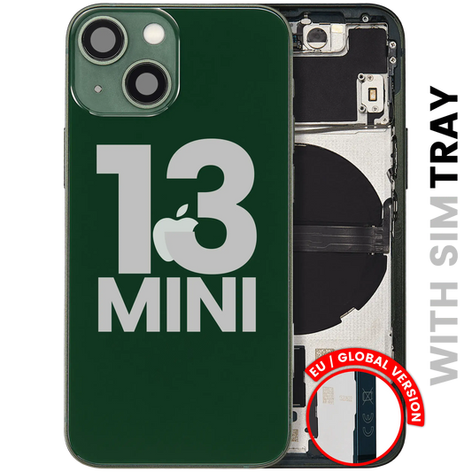 Back Housing W/ Small Parts For iPhone 13 Mini (EU / Global Version) (Used OEM Pull: Grade A) (Green)