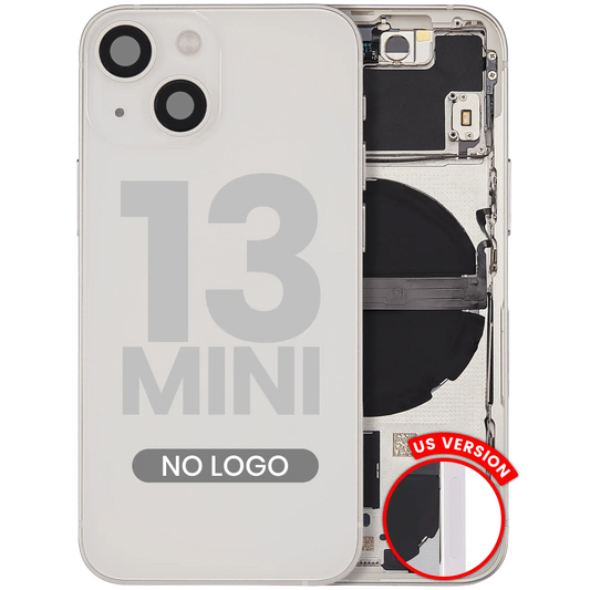 Back Housing W/ Small Parts For iPhone 13 Mini (US Version) (Aftermarket Plus) (Starlight)