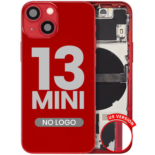 Back Housing W/ Small Parts For iPhone 13 Mini (US Version) (Aftermarket Plus) (Red)