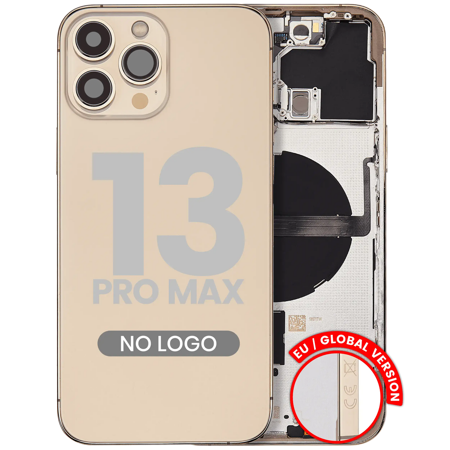 Back Housing W/ Small Parts For iPhone 13 Pro Max (EU / Global Version) (Aftermarket Plus) (Gold)