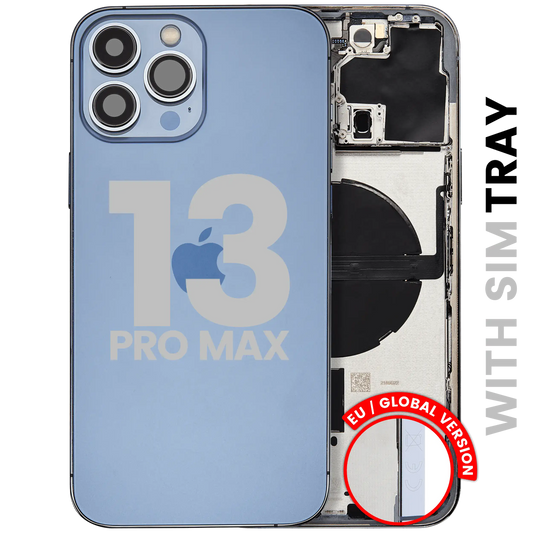 Back Housing W/ Small Parts For iPhone 13 Pro Max (EU / Global Version) (Used OEM Pull: Grade B) (Sierra Blue)