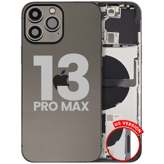 Back Housing W/ Small Parts For iPhone 13 Pro Max (US Version) (Used OEM Pull: Grade B) (Graphite)