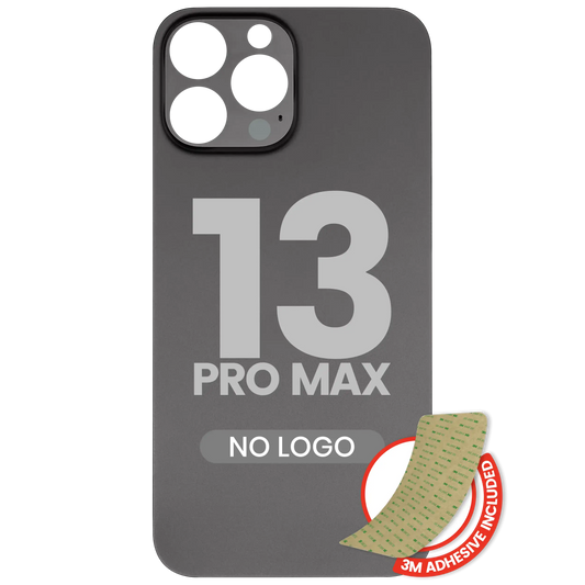 Back Glass With 3M Adhesive For iPhone 13 Pro Max (No Logo / Large Camera Hole) (Graphite)