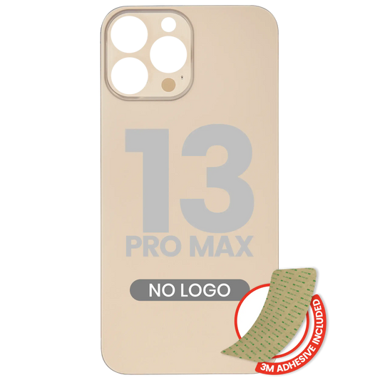 Back Glass With 3M Adhesive For iPhone 13 Pro Max (No Logo / Large Camera Hole) (Gold)