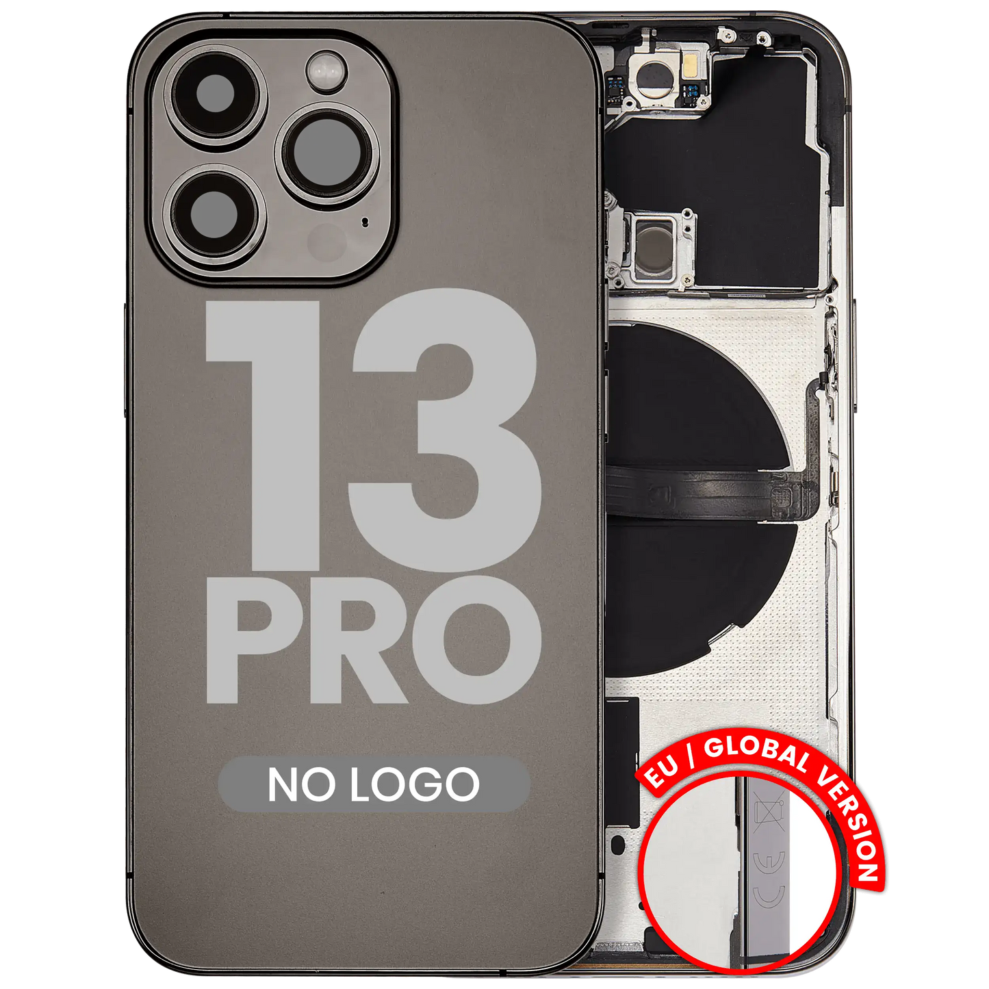 Back Housing W/ Small Parts For iPhone 13 Pro (EU / Global Version) (Aftermarket Plus) (Graphite)