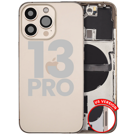 Back Housing W/ Small Parts For iPhone 13 Pro (US Version) (Used OEM Pull: Grade A) (Gold)