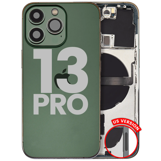 Back Housing W/ Small Parts For iPhone 13 Pro (US Version) (Used OEM Pull: Grade A) (Alpine Green)