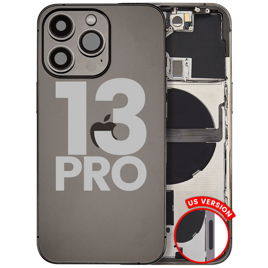 Back Housing W/ Small Parts For iPhone 13 Pro (US Version) (Used OEM Pull: Grade B) (Graphite)