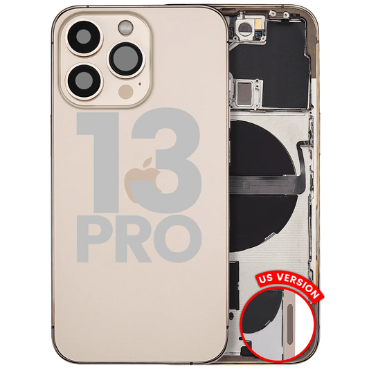 Back Housing W/ Small Parts For iPhone 13 Pro (US Version) (Used OEM Pull: Grade B) (Gold)