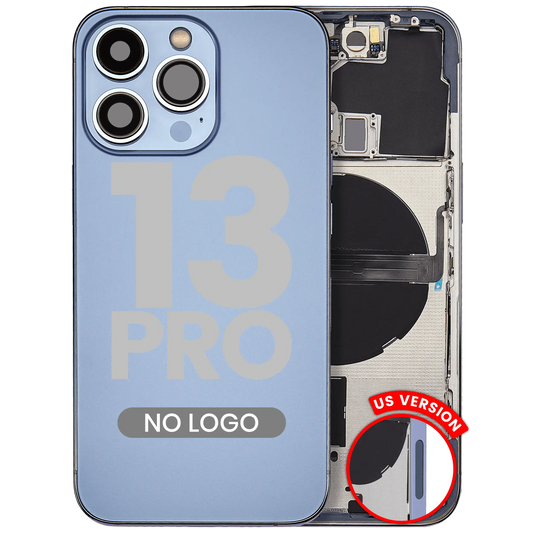 Back Housing W/ Small Parts For iPhone 13 Pro (US Version) (Aftermarket Plus) (Sierra Blue)