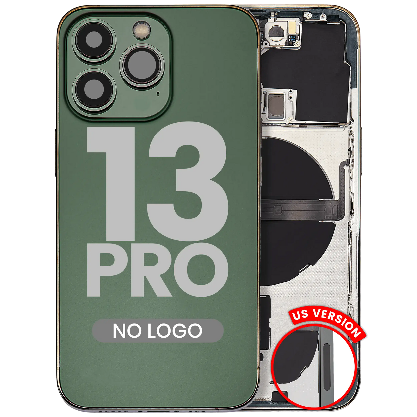 Back Housing W/ Small Parts For iPhone 13 Pro (US Version) (Aftermarket Plus) (Alpine Green)