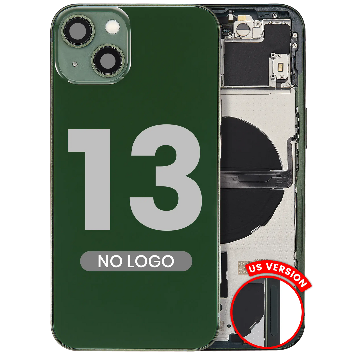 Back Housing W/ Small Parts For iPhone 13 (US Version) (Aftermarket Plus) (Alpine Green)