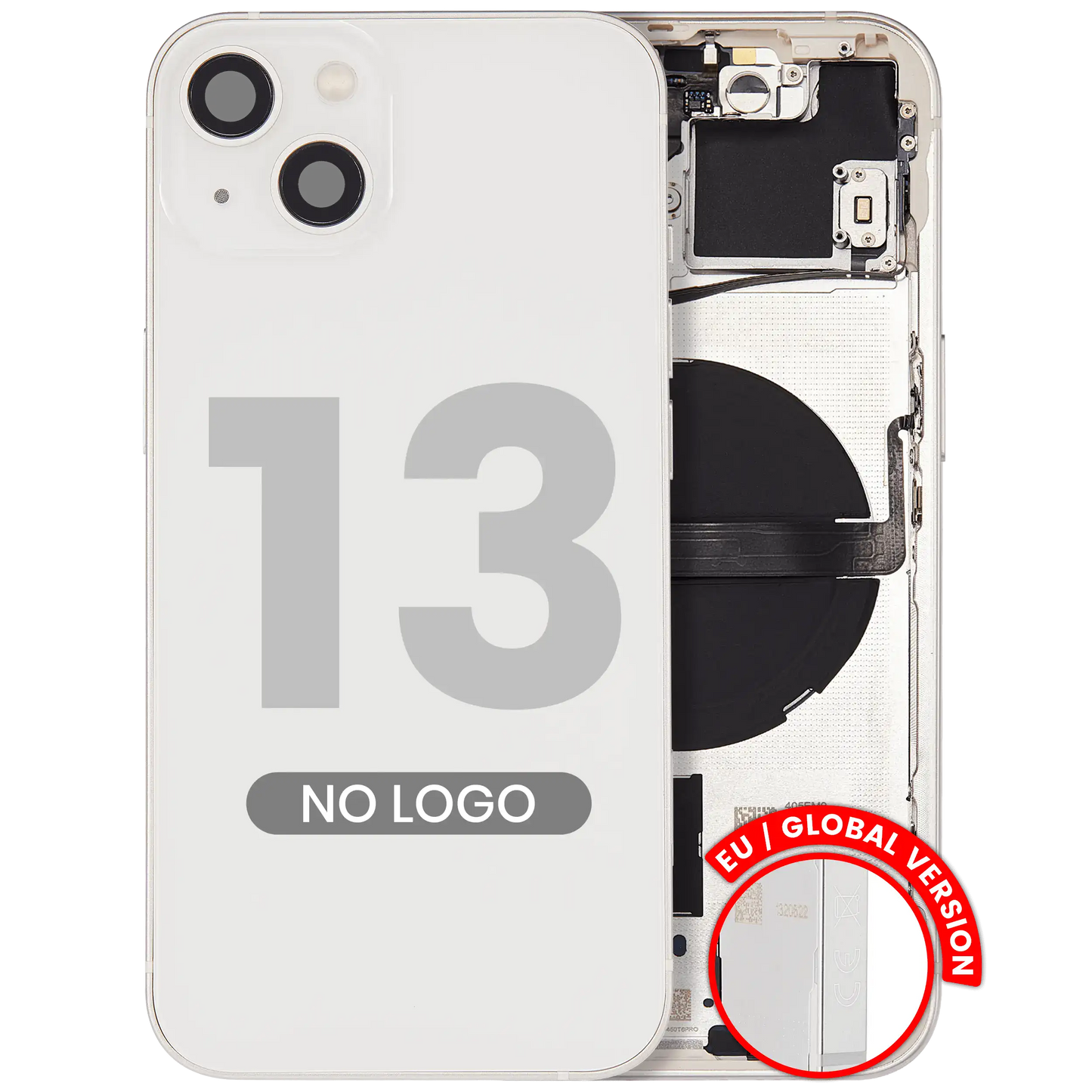 Back Housing W/ Small Parts For iPhone 13 (EU / Global Version) (Aftermarket Plus) (Starlight)
