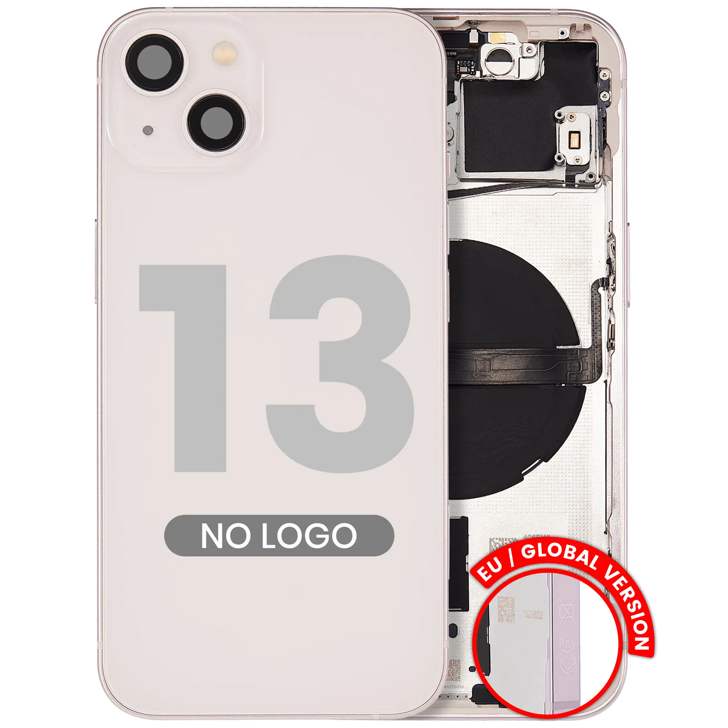 Back Housing W/ Small Parts For iPhone 13 (EU / Global Version) (Aftermarket Plus) (Pink)