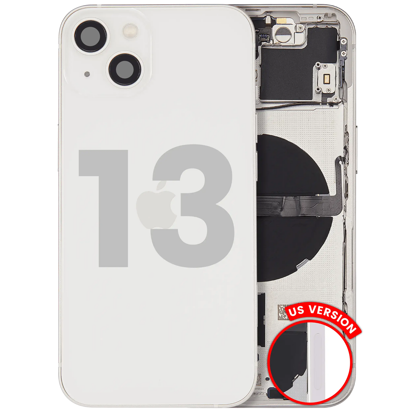 Back Housing W/ Small Parts For iPhone 13 (US Version) (Used OEM Pull: Grade B) (Starlight)