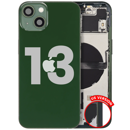 Back Housing W/ Small Parts For iPhone 13 (US Version) (Used OEM Pull: Grade C) (Green)