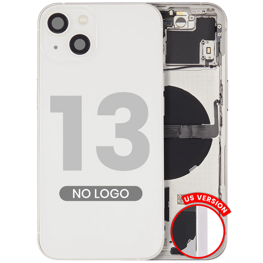 Back Housing W/ Small Parts For iPhone 13 (US Version) (Aftermarket Plus) (Starlight)