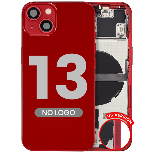 Back Housing W/ Small Parts For iPhone 13 (US Version) (Aftermarket Plus) (Red)