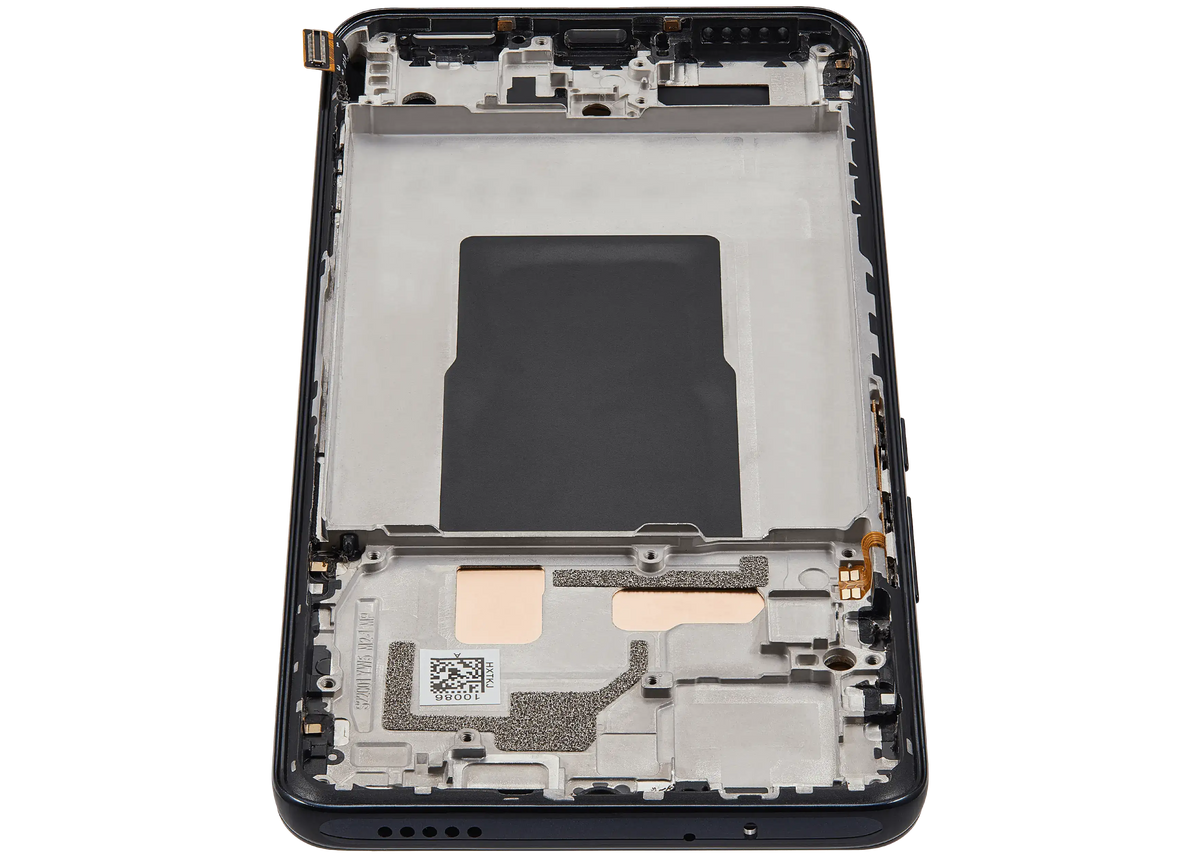OLED Assembly With Frame For Xiaomi 12T / 12T Pro / Redmi K50 Ultra (Refurbished) (Black) – device repair component close-up – OLED Display Replacement for phone repair